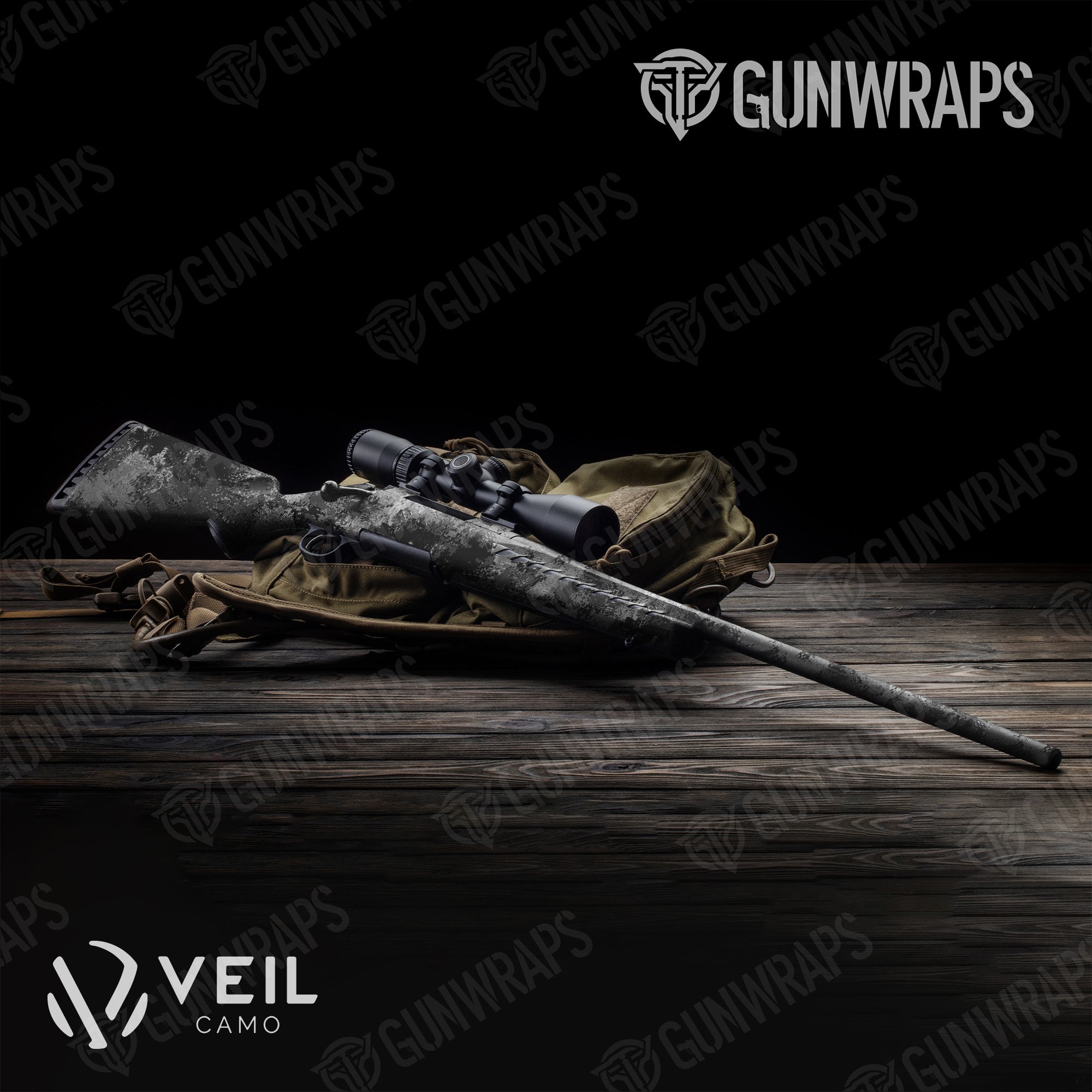 Rifle Veil Stoke Flat Camo Gun Skin Vinyl Wrap