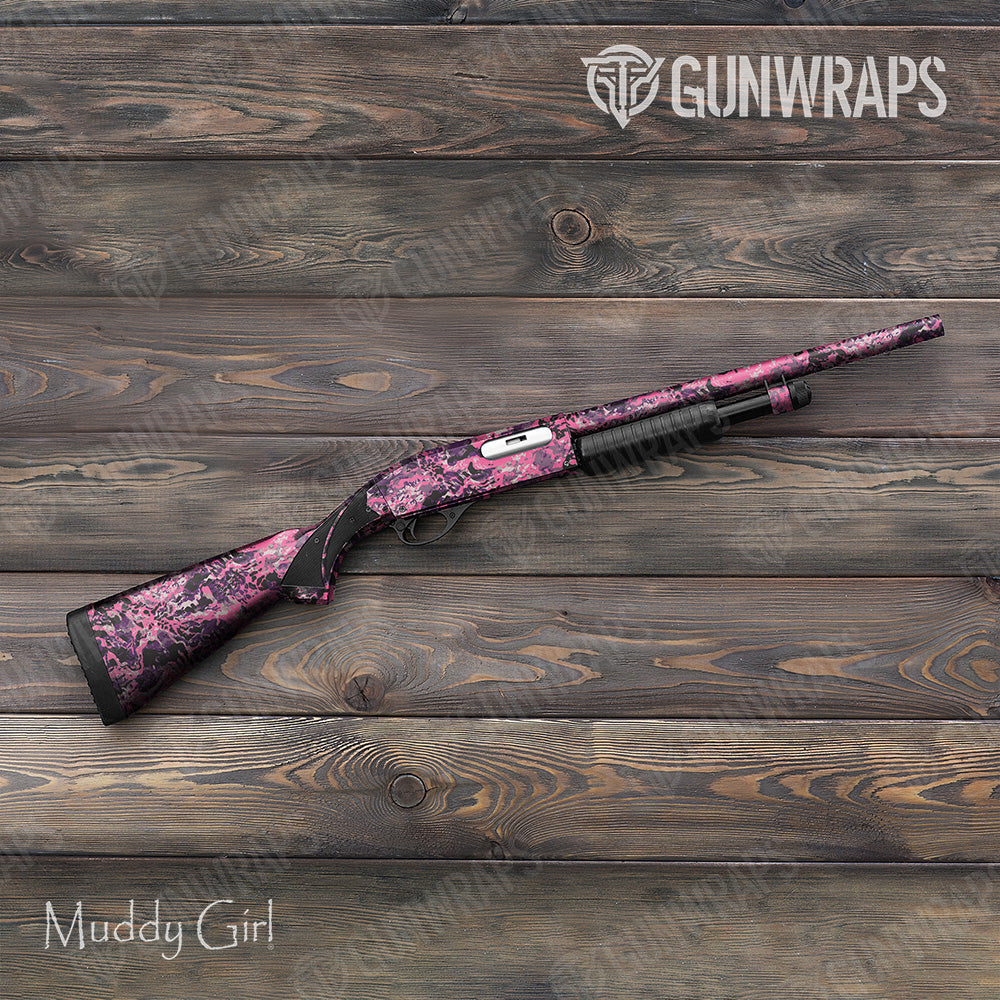Shotgun Muddy Girl Flat Camo Gun Skin Vinyl Wrap
