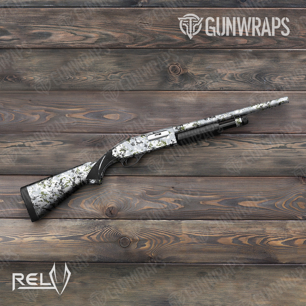 Shotgun RELV Timber Wolf Camo Gun Skin Vinyl Wrap Film
