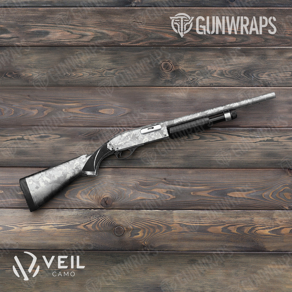 Shotgun Veil Stoke Whiteout Camo Gun Skin Vinyl Wrap