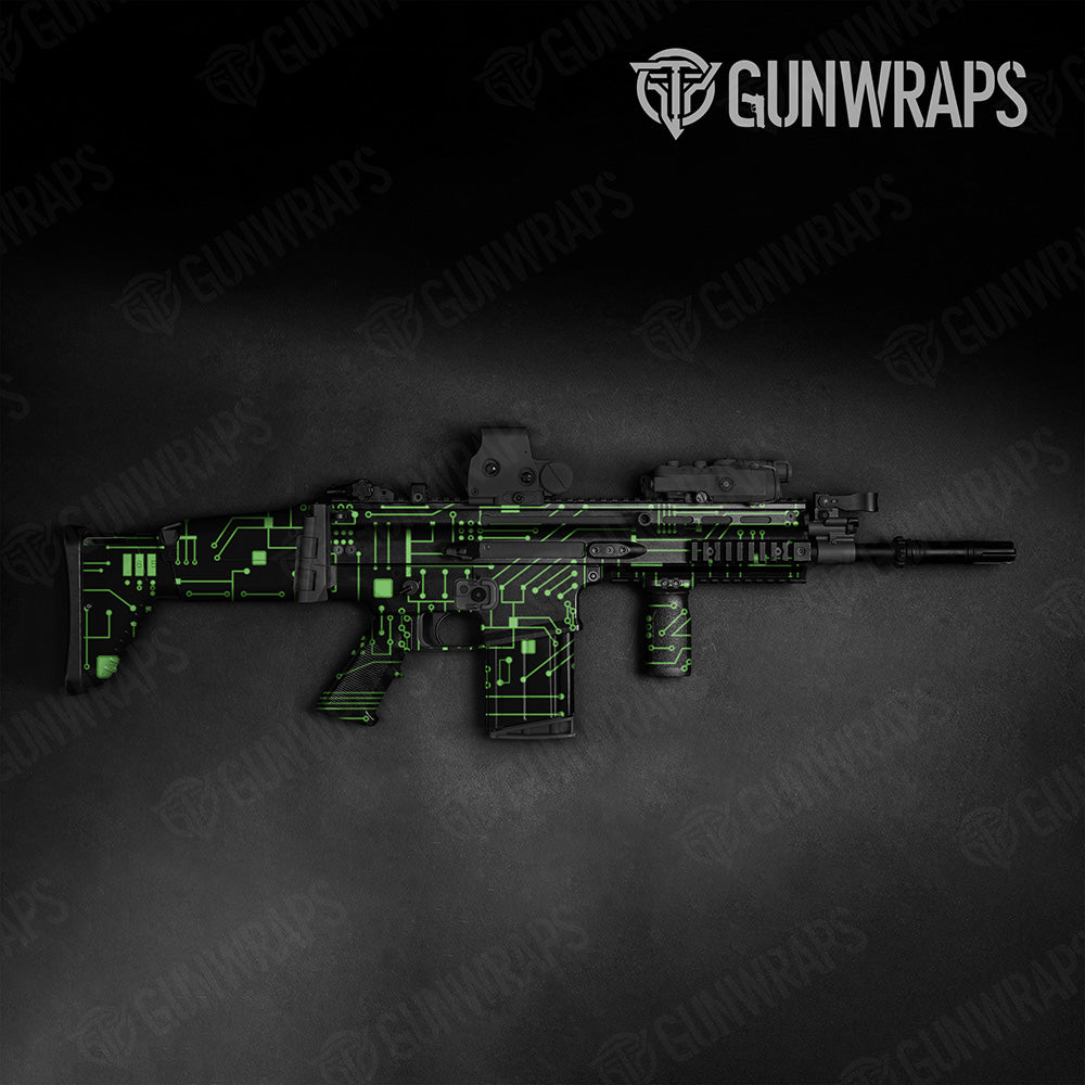 Circuit Board Green Tactical Gun Skin Vinyl Wrap