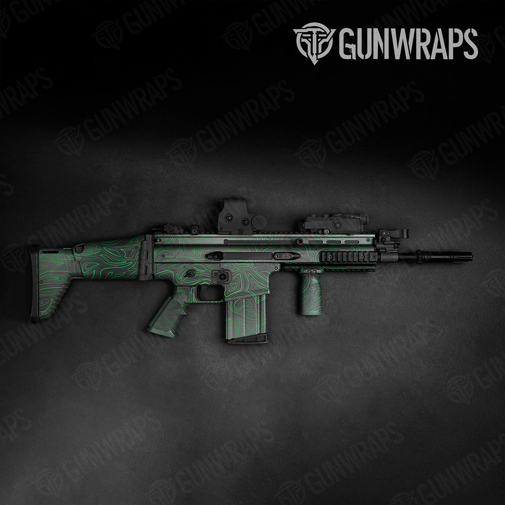 Damascus Green Tactical Gun Skin Vinyl Wrap