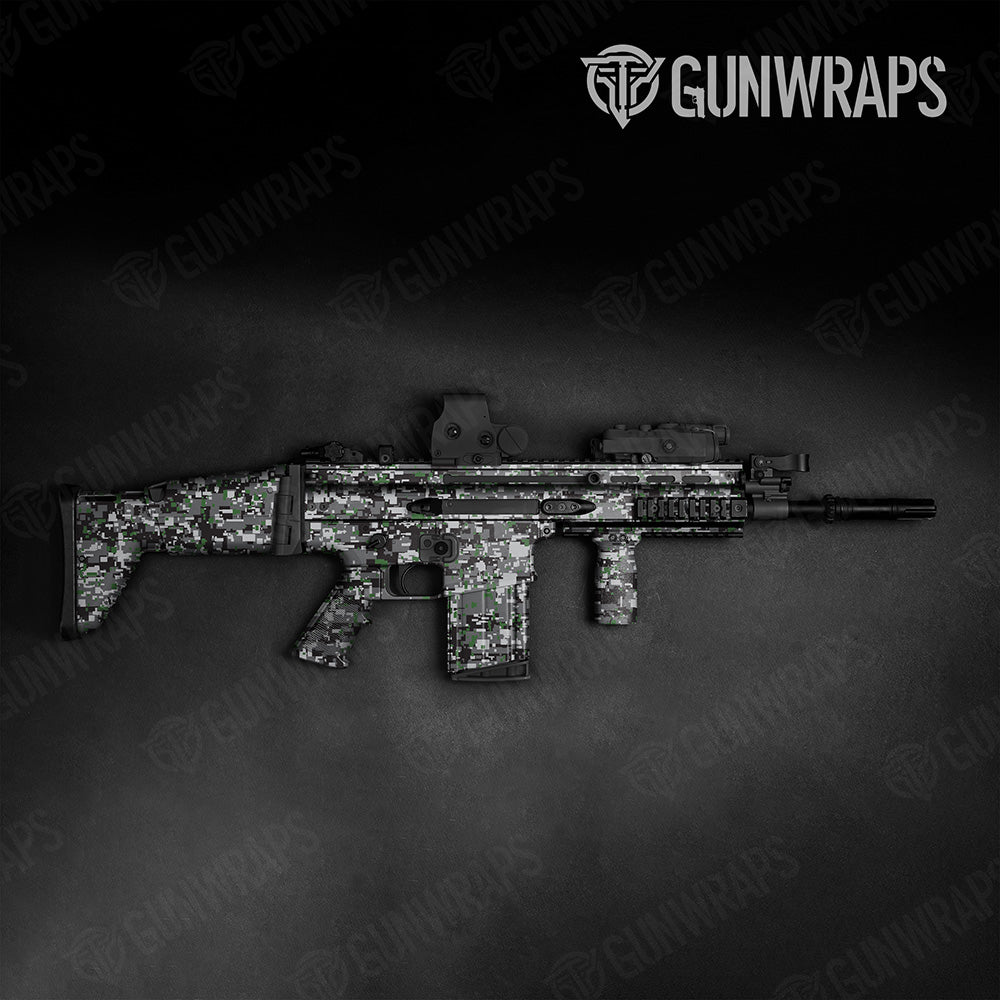 Digital Urban Green Camo Tactical Gun Skin Vinyl Wrap