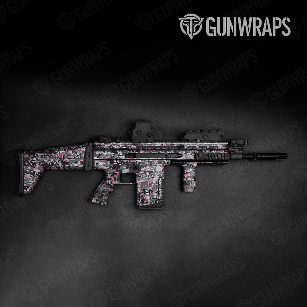 Digital Urban Pink Camo Tactical Gun Skin Vinyl Wrap