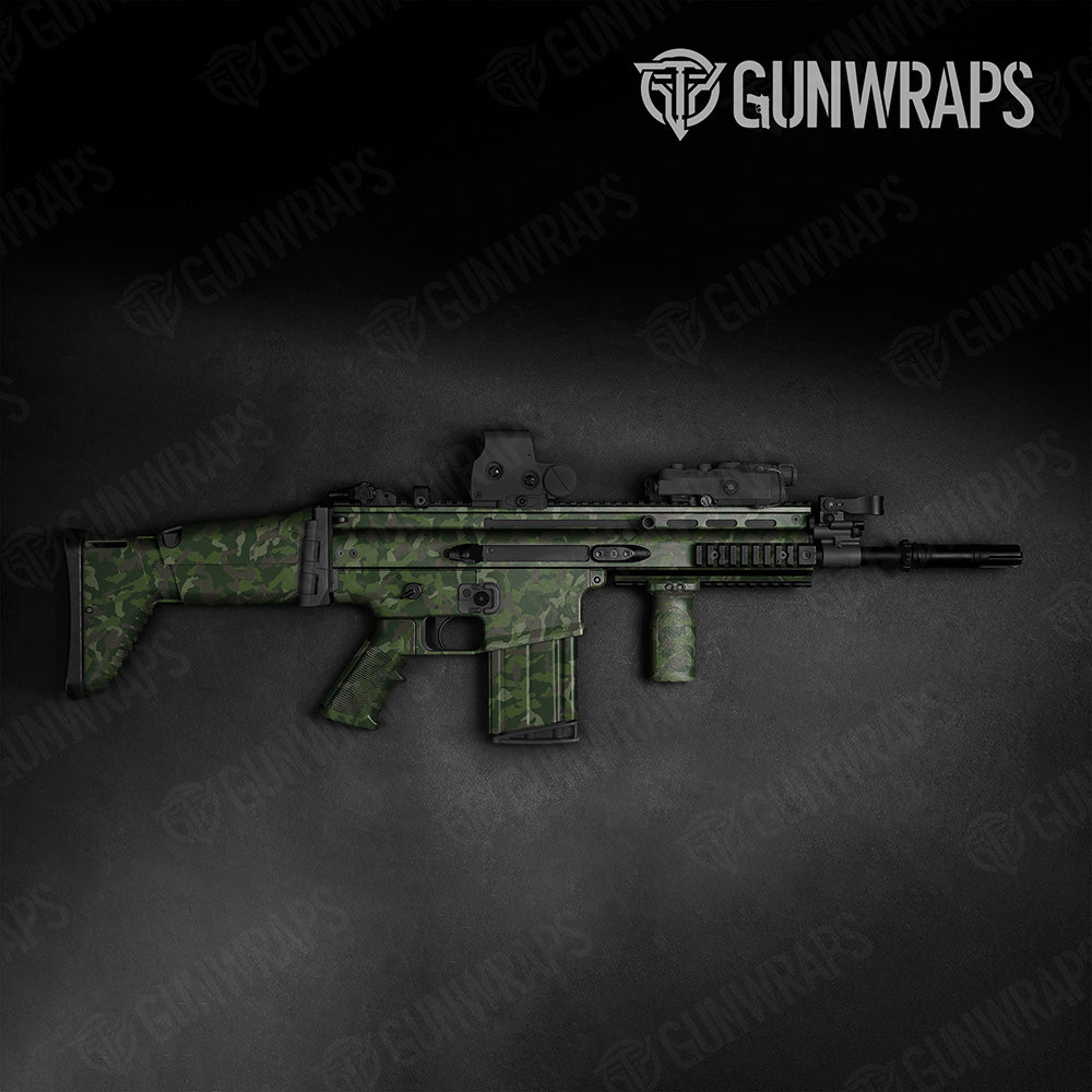 Erratic Army Dark Green Camo Tactical Gun Skin Vinyl Wrap
