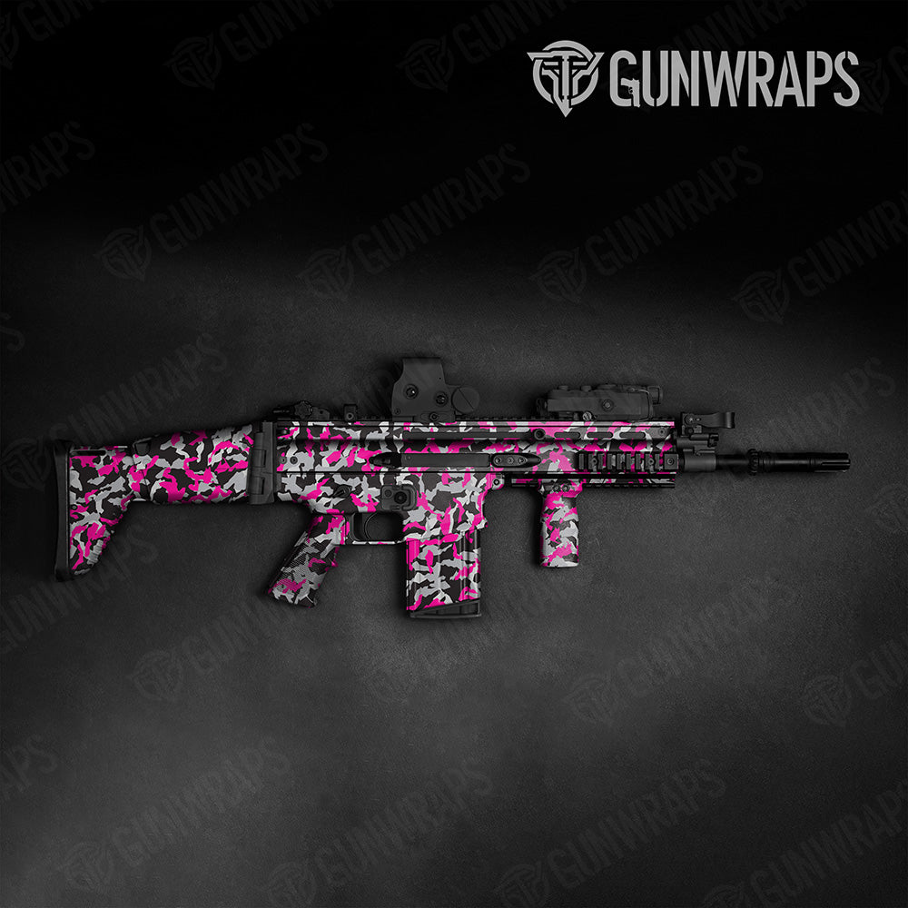Erratic Magenta Tiger Camo Tactical Gun Skin Vinyl Wrap