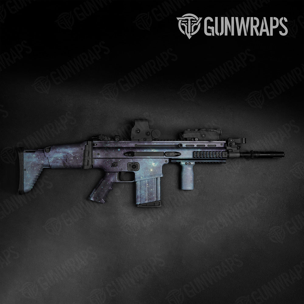 Galaxy Blue Nebula Tactical Gun Skin Vinyl Wrap