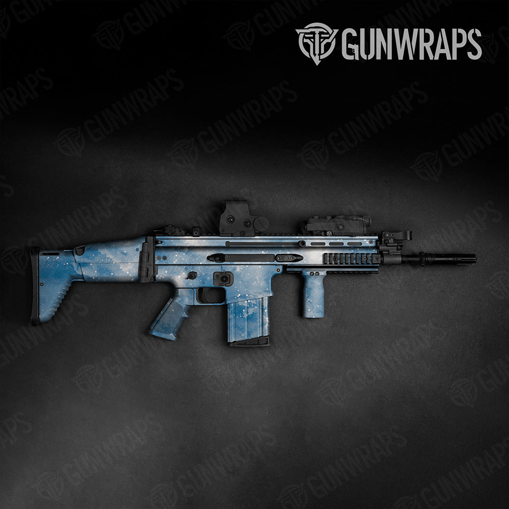 Galaxy Light Blue Tactical Gun Skin Vinyl Wrap
