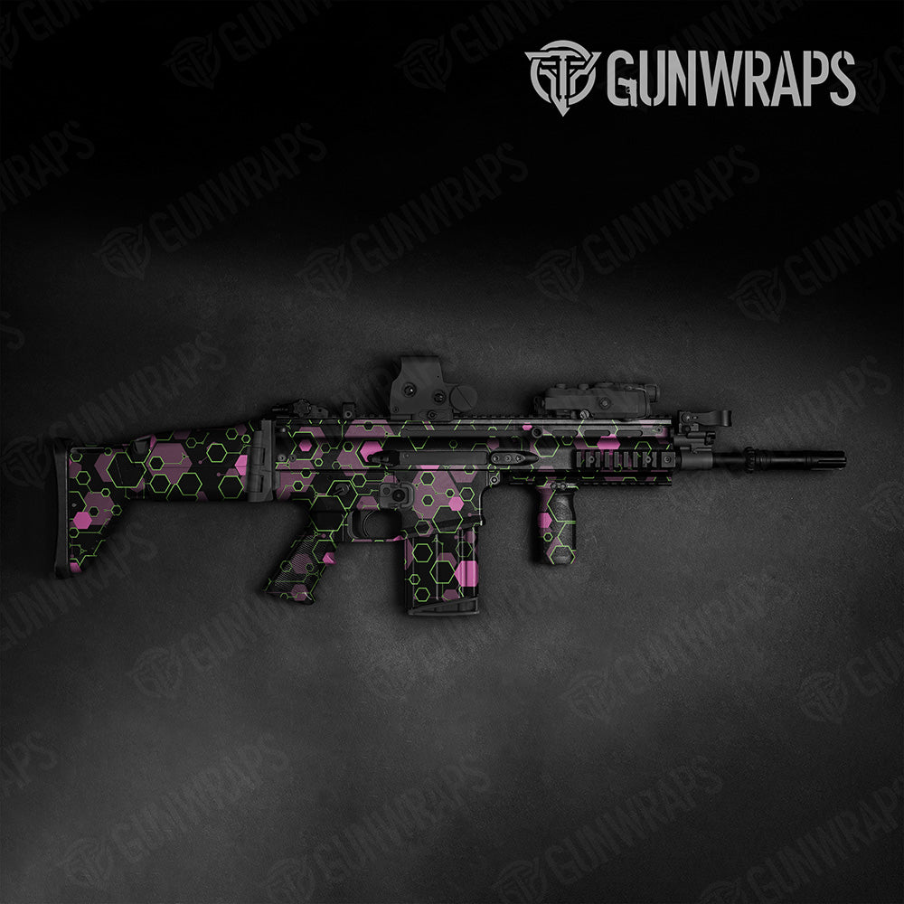 Hex DNA Neon Night Tactical Gun Skin Vinyl Wrap