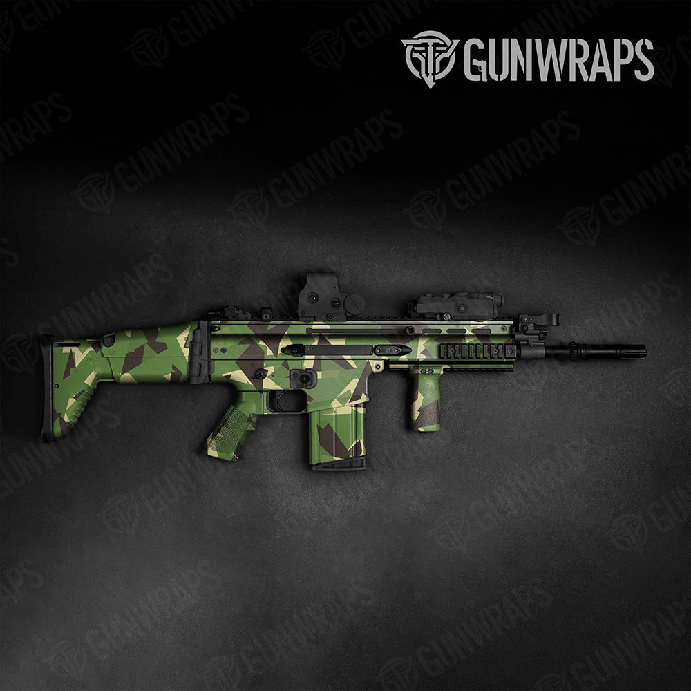 Shattered Jungle Camo Tactical Gun Skin Vinyl Wrap