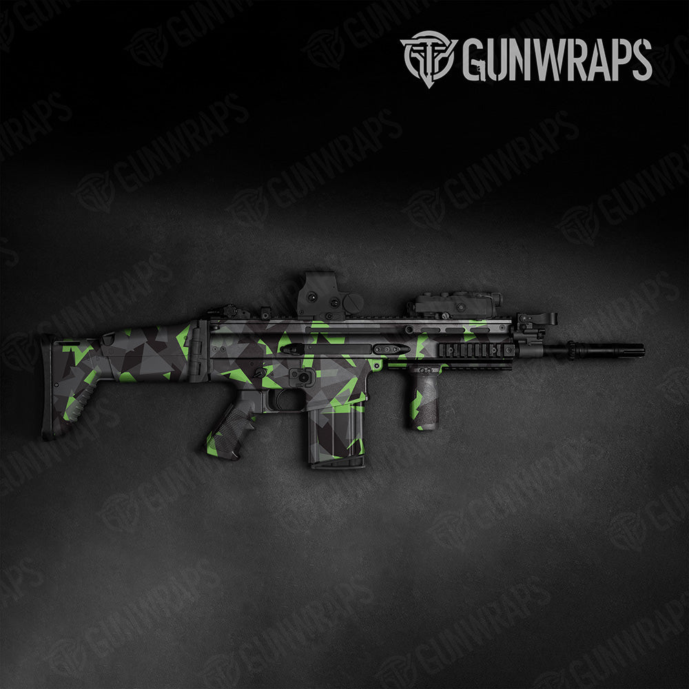 Shattered Metro Green Camo Tactical Gun Skin Vinyl Wrap