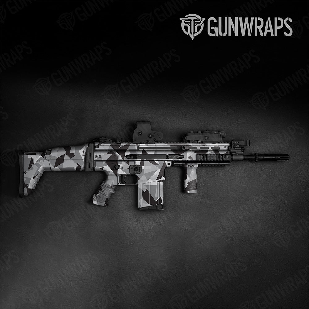 Shattered Urban Night Camo Tactical Gun Skin Vinyl Wrap