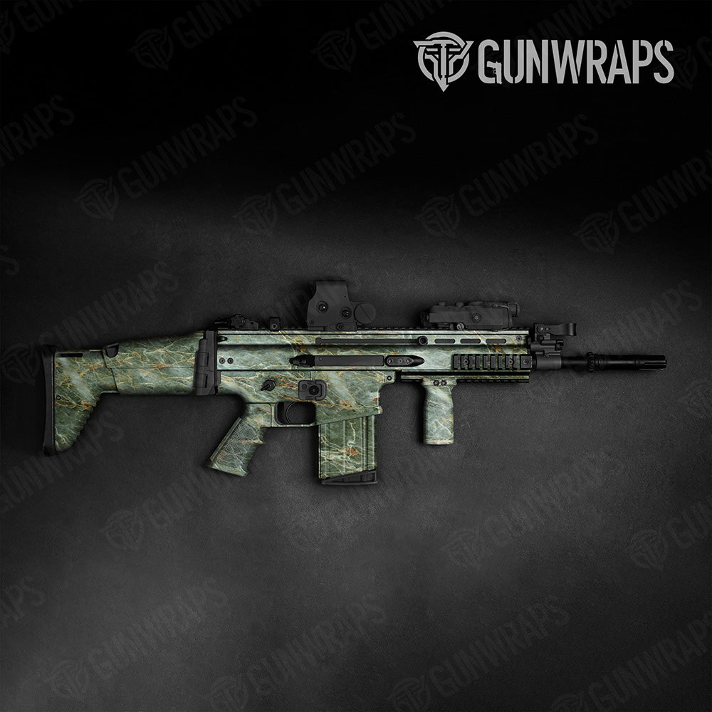 Stone Uba Tuba Green Marble Tactical Gun Skin Vinyl Wrap