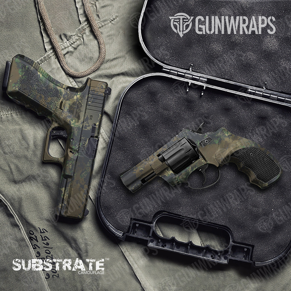 Pistol & Revolver Substrate Spokane Camo Gun Skin Vinyl Wrap Film