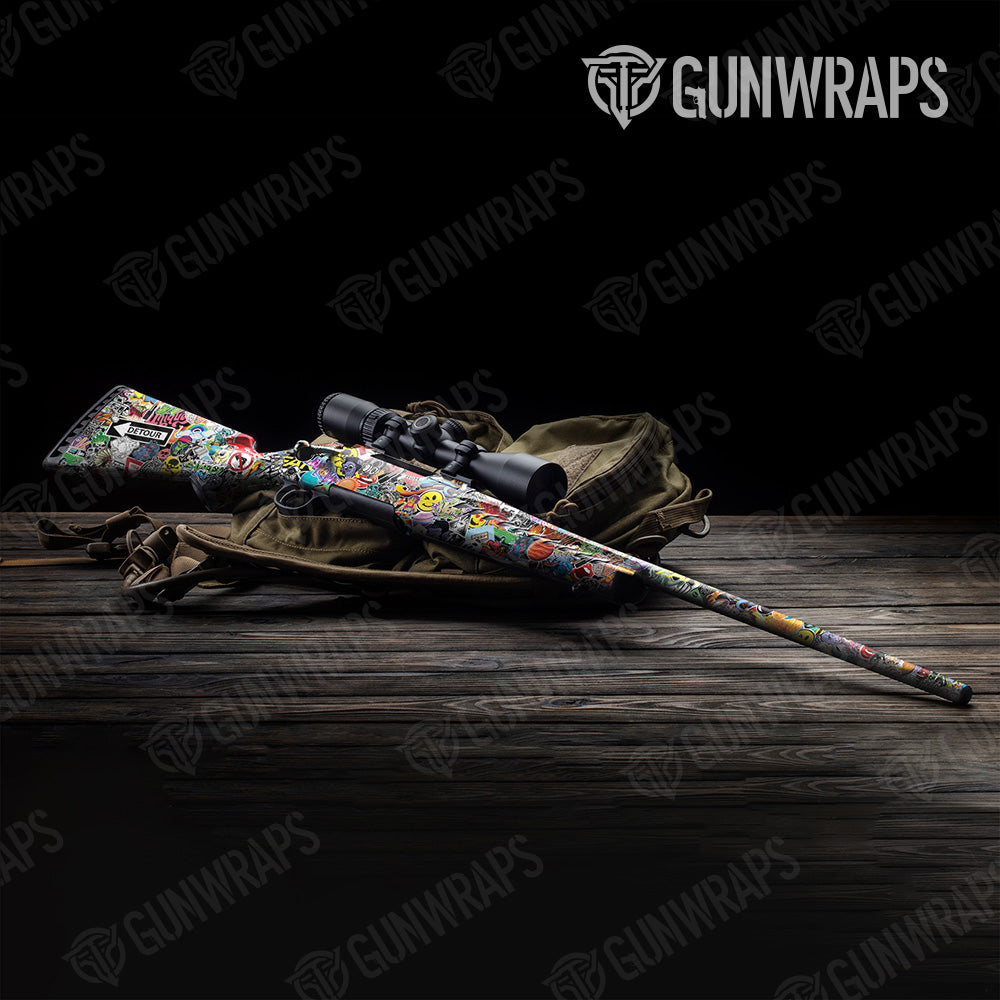 Stickerbomb Color Rifle Gun Skin Vinyl Wrap