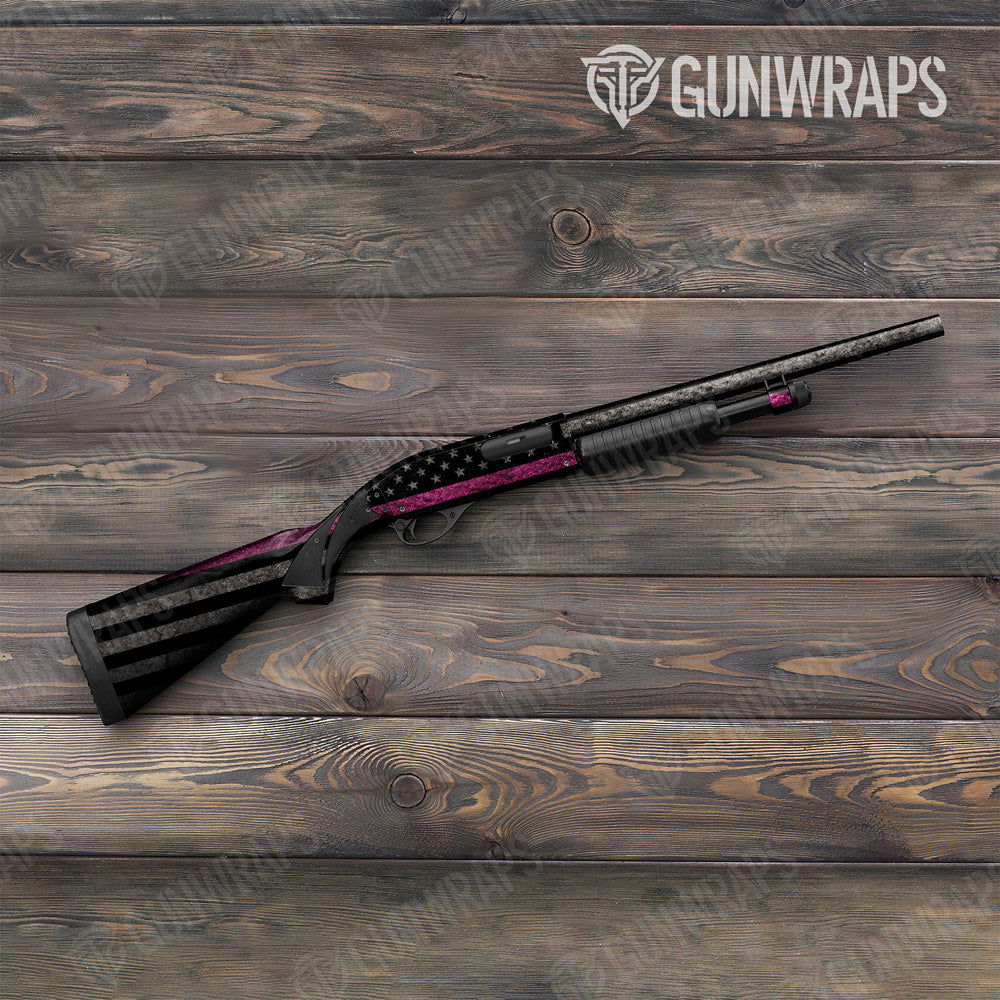 Pink American Patriotic Shotgun Gun Skin Vinyl Wrap