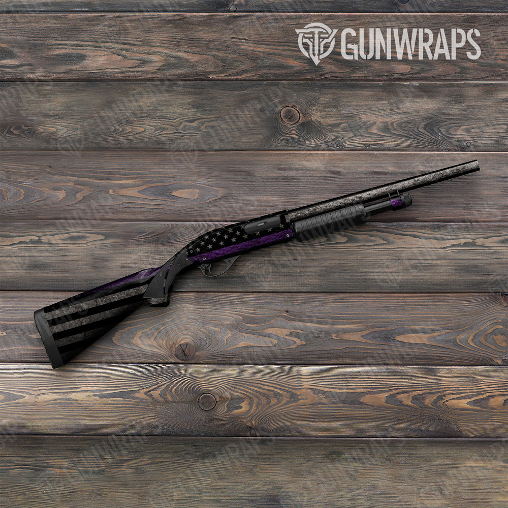 Purple American Patriotic Shotgun Gun Skin Vinyl Wrap
