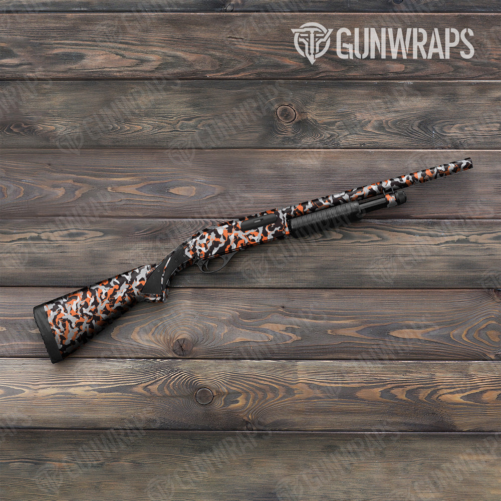 Ragged Orange Tiger Camo Shotgun Gun Skin Vinyl Wrap