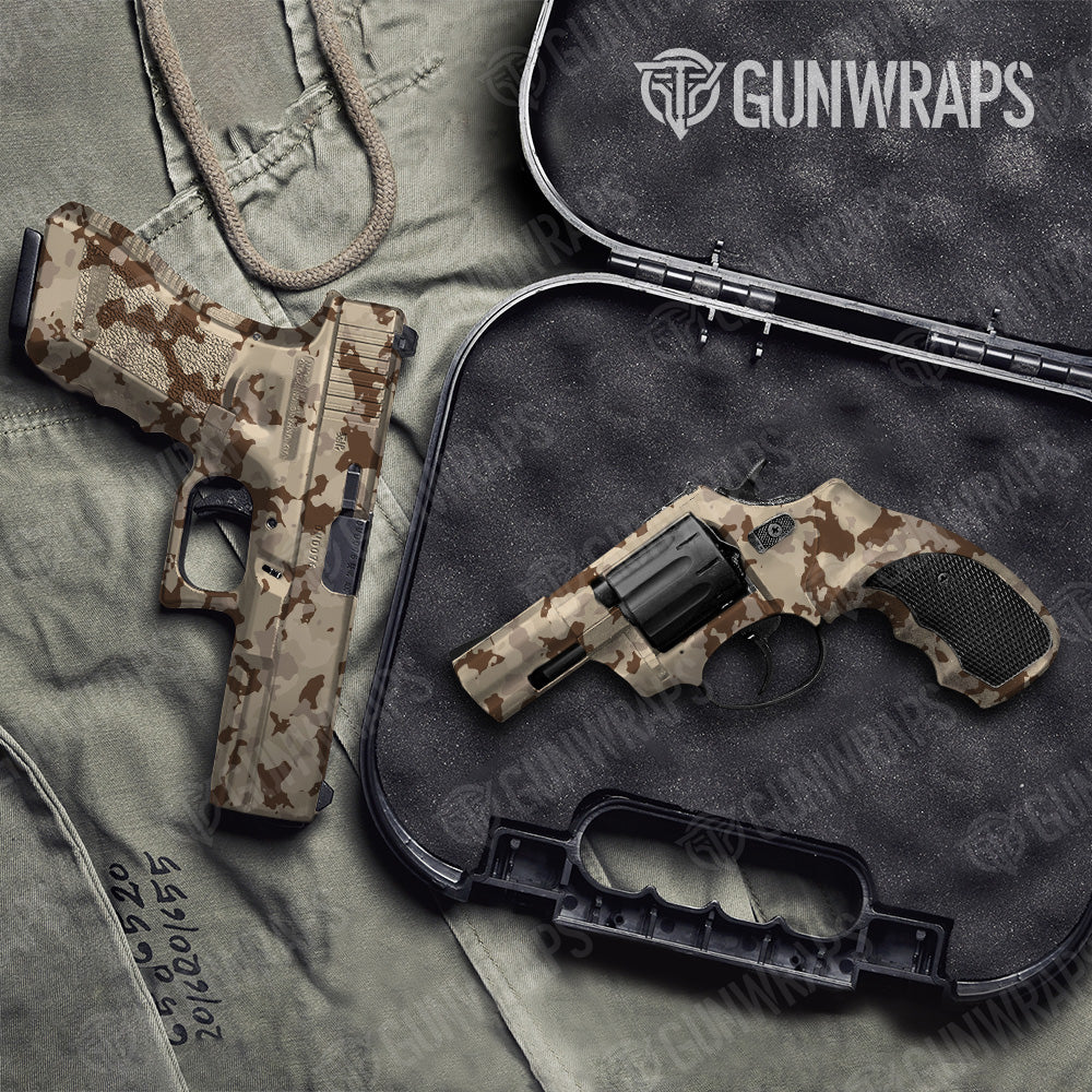 Cumulus Desert Camo Pistol & Revolver Gun Skin Vinyl Wrap