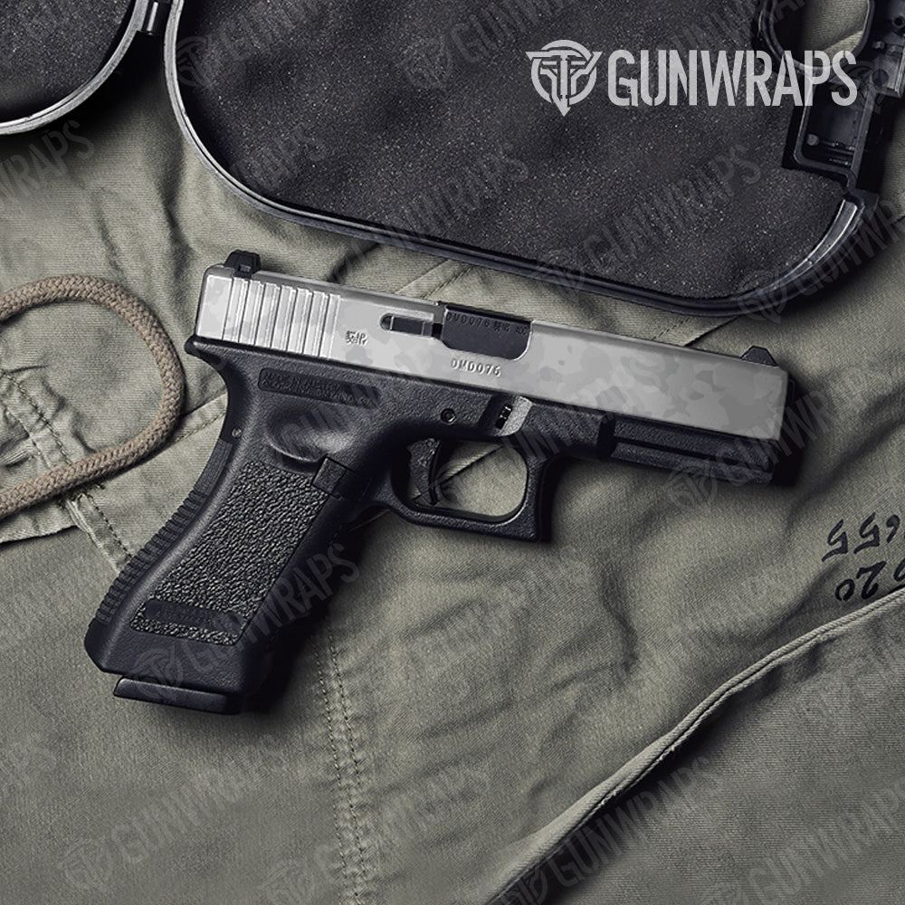 Cumulus Elite White Camo Pistol Slide Gun Skin Vinyl Wrap