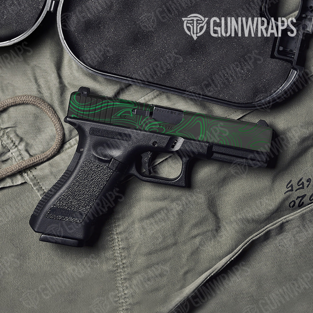 Damascus Green Pistol Slide Gun Skin Vinyl Wrap