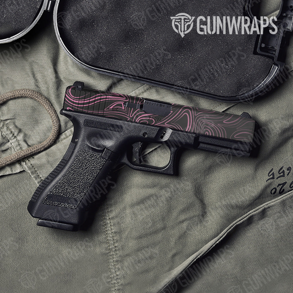Damascus Pink Pistol Slide Gun Skin Vinyl Wrap