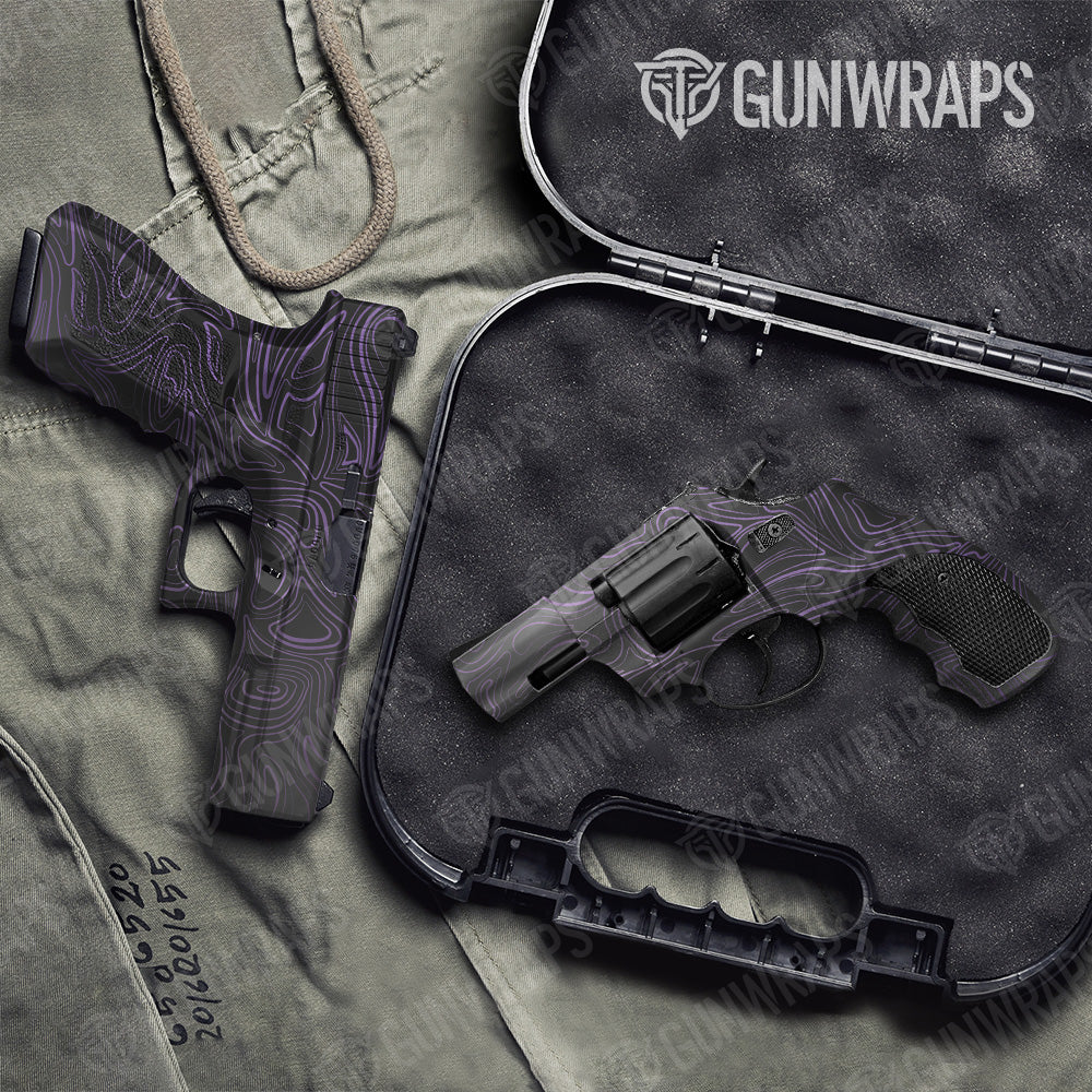 Damascus Purple Pistol & Revolver Gun Skin Vinyl Wrap