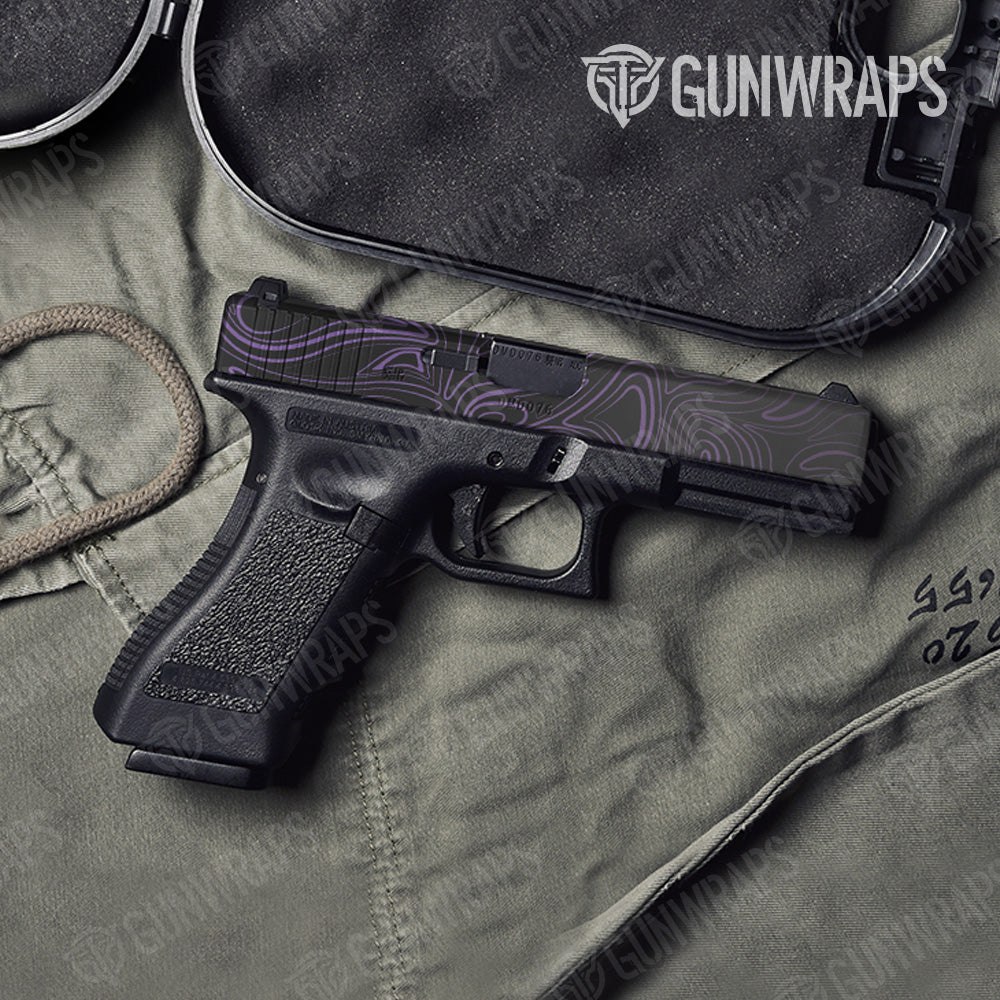 Damascus Purple Pistol Slide Gun Skin Vinyl Wrap
