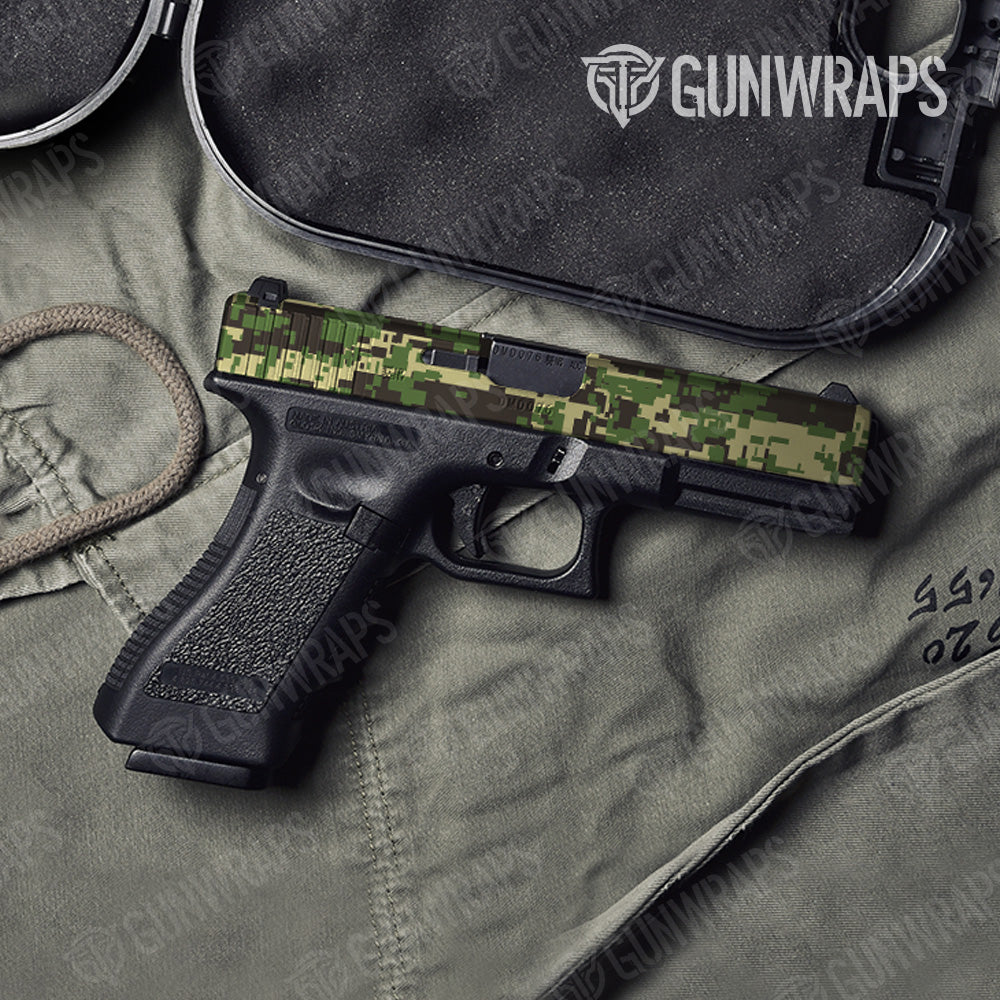 Digital Jungle Camo Pistol Slide Gun Skin Vinyl Wrap