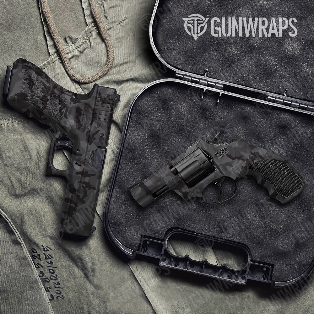 Erratic Elite Black Camo Pistol & Revolver Gun Skin Vinyl Wrap