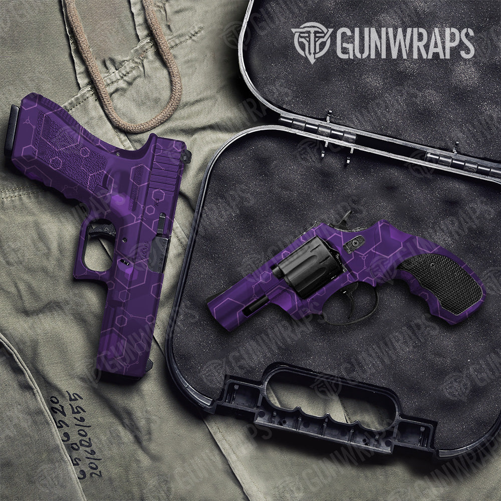 Hex DNA Elite Purple Pistol & Revolver Gun Skin Vinyl Wrap