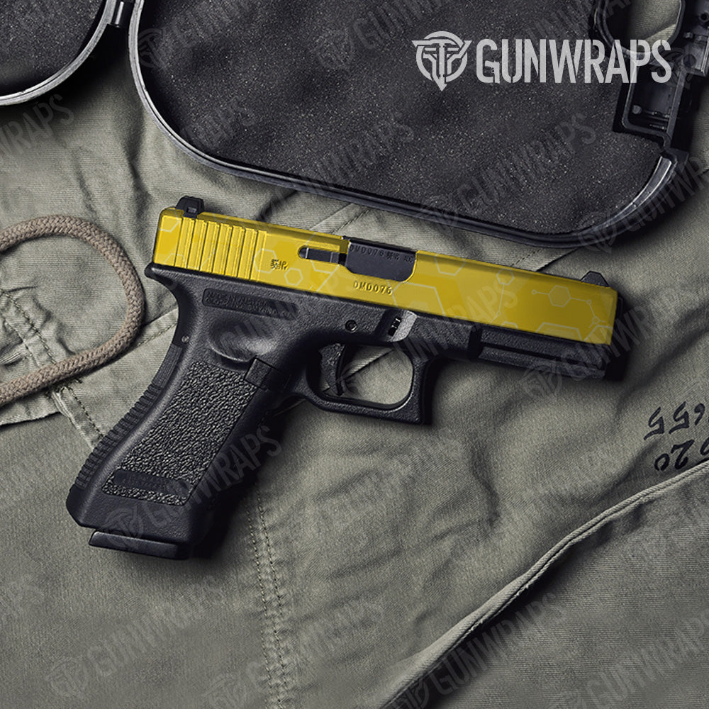Hex DNA Elite Yellow Pistol Slide Gun Skin Vinyl Wrap