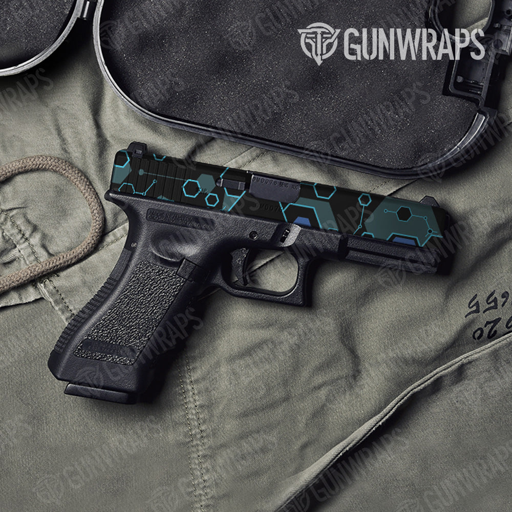 Hex DNA Midnight Frost Pistol Slide Gun Skin Vinyl Wrap