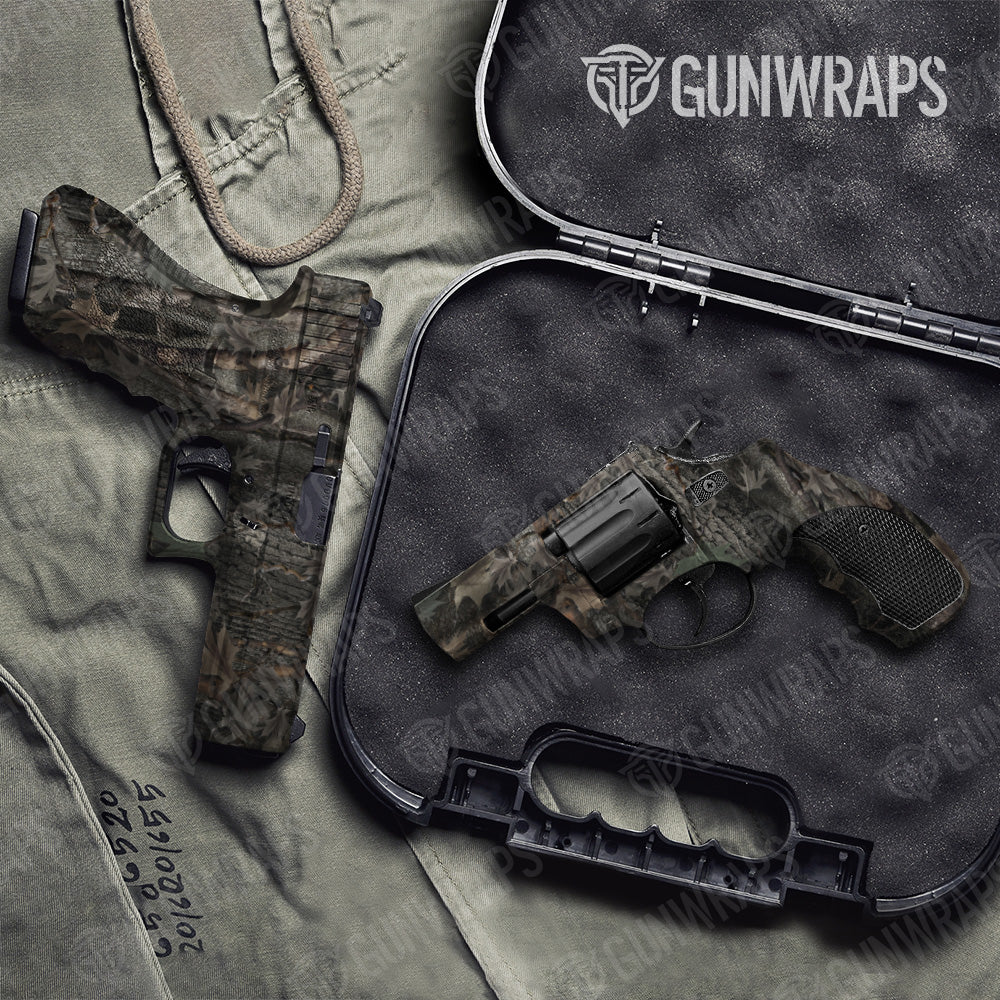 Nature Mossy Woodland Camo Pistol & Revolver Gun Skin Vinyl Wrap