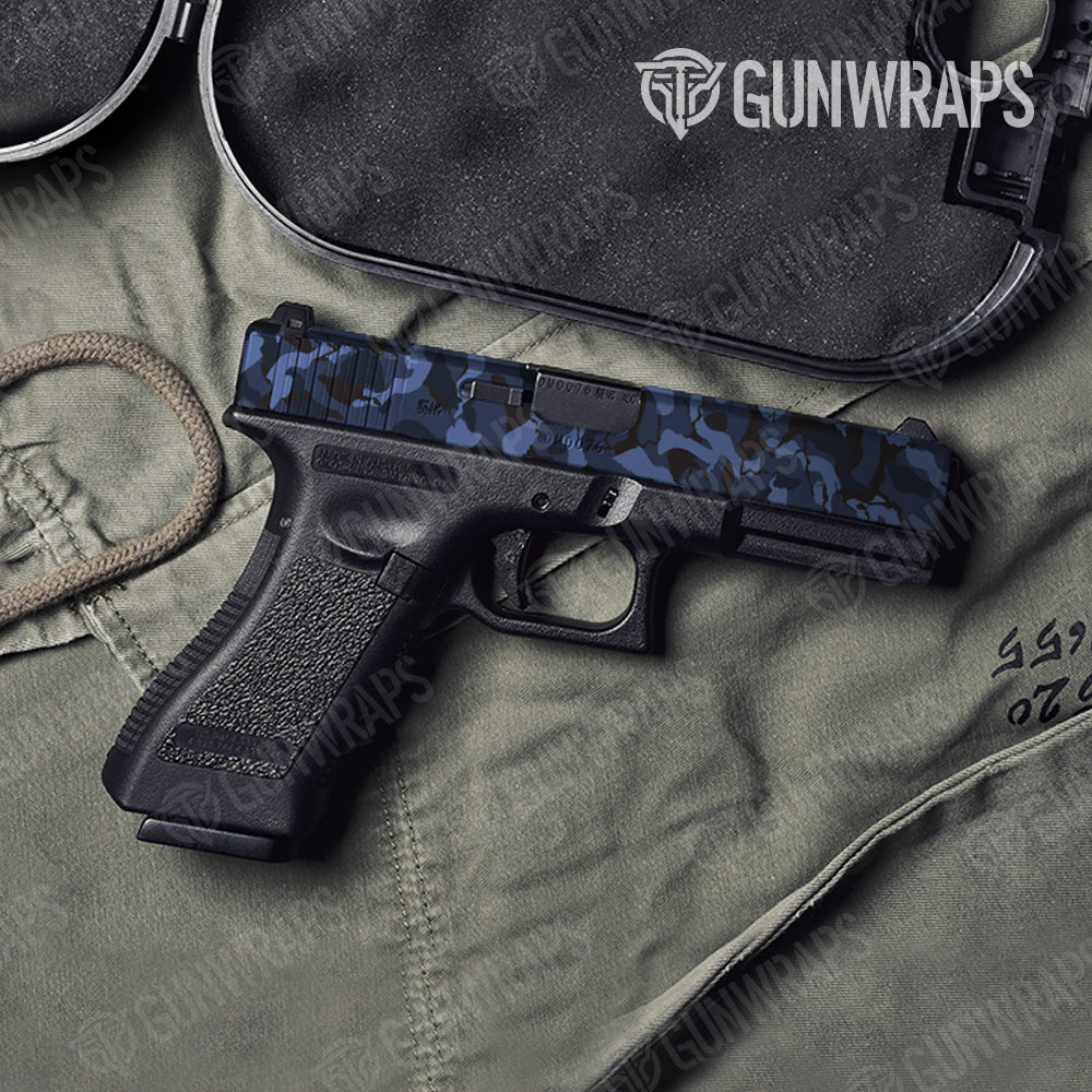 Ragged Blue Midnight Camo Pistol Slide Gun Skin Vinyl Wrap