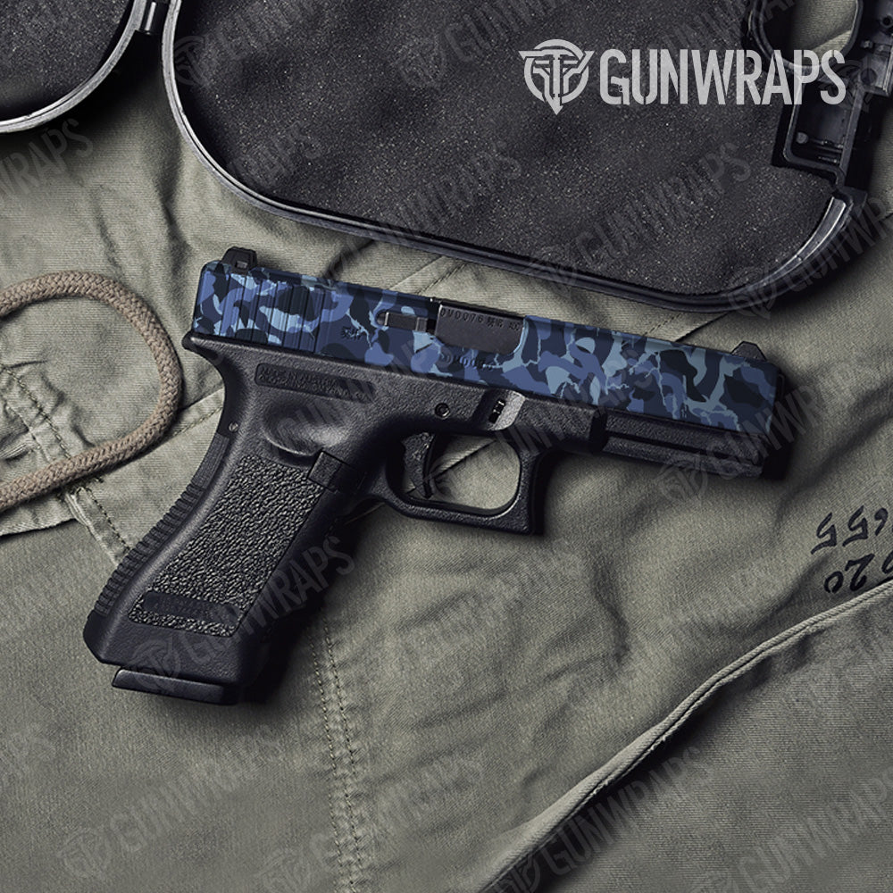 Ragged Blue Urban Night Camo Pistol Slide Gun Skin Vinyl Wrap