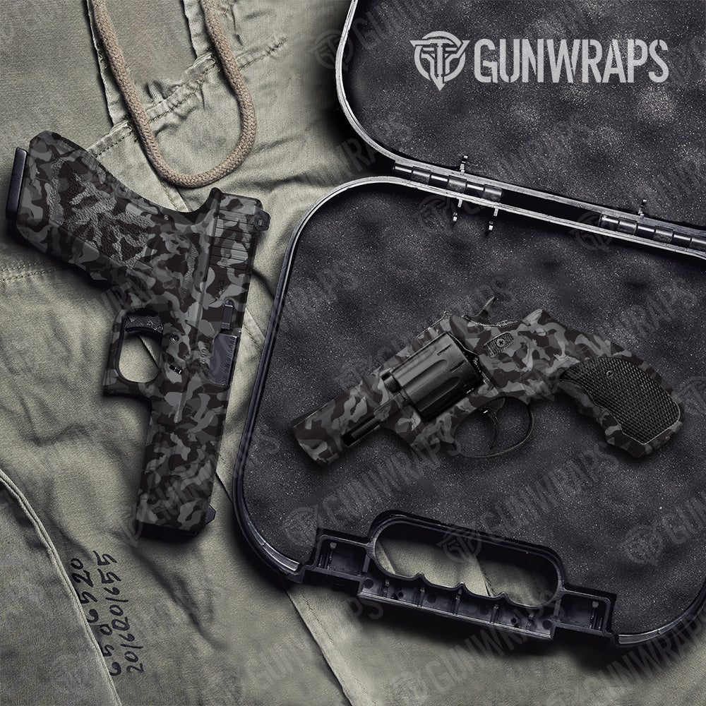 Ragged Midnight Camo Pistol & Revolver Gun Skin Vinyl Wrap