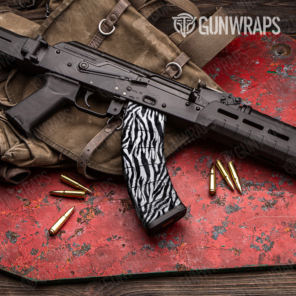 Animal Zebra AK 47 Mag Gun Skin Vinyl Wrap