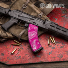 Bandana Magenta And White Gun Skin Vinyl Wrap