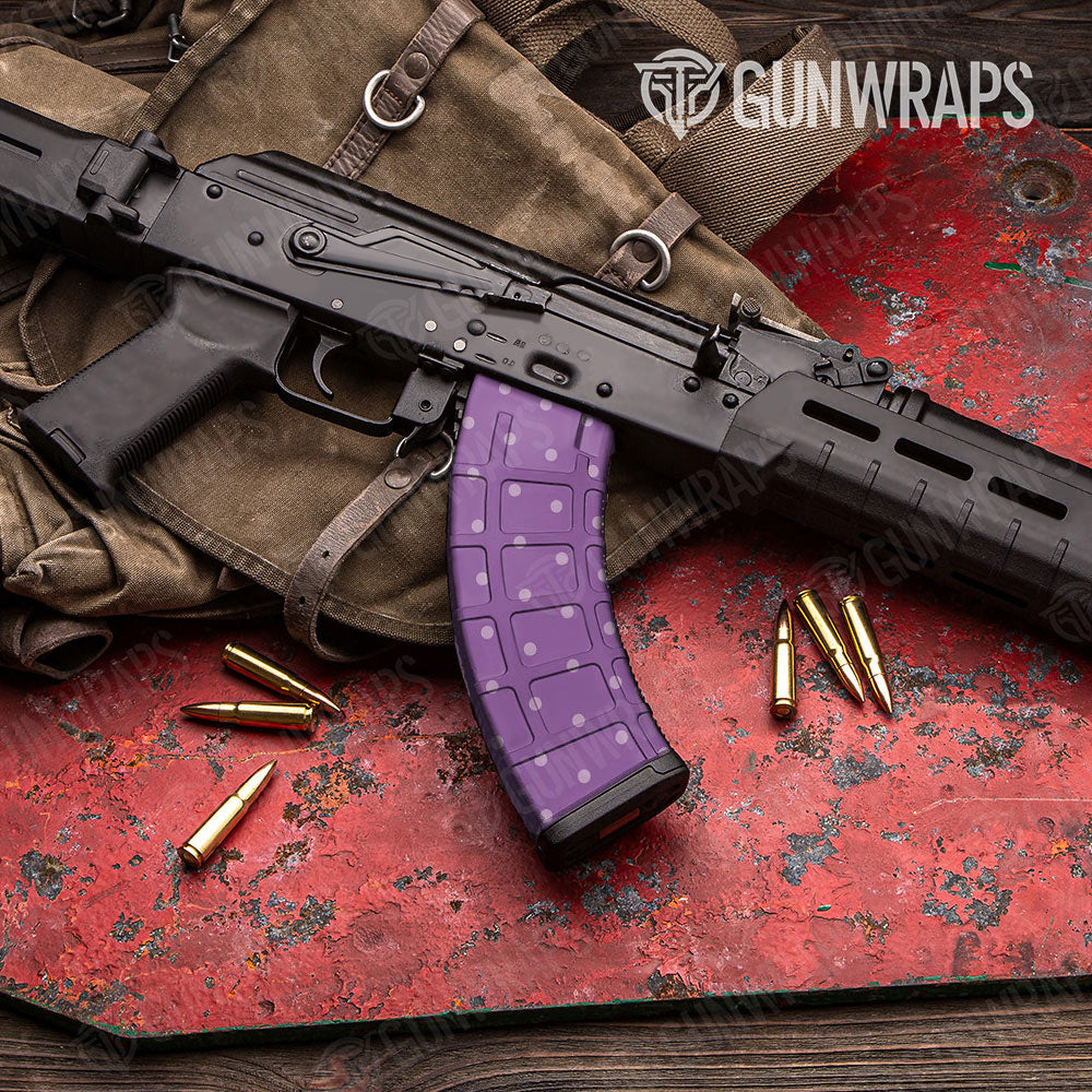 Dotted Lavender Gun Skin Vinyl Wrap