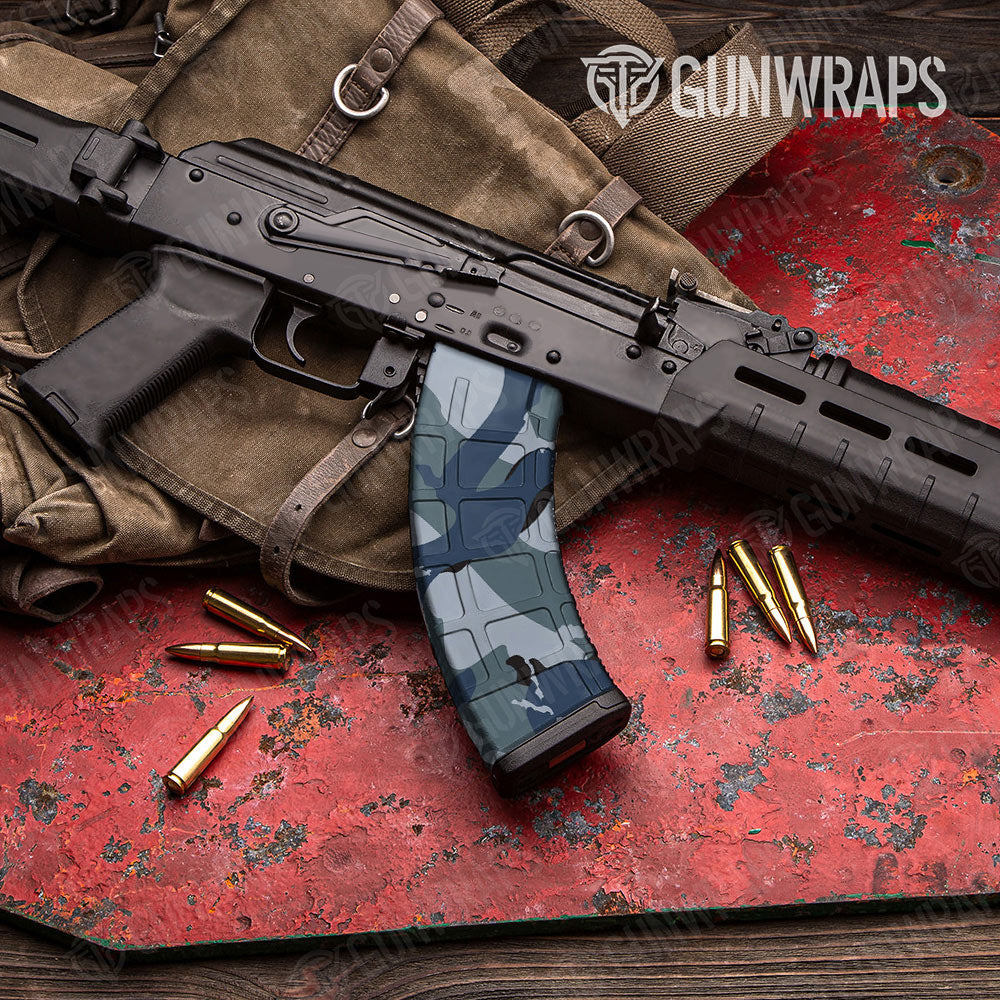 Ragged Navy Gun Skin Vinyl Wrap