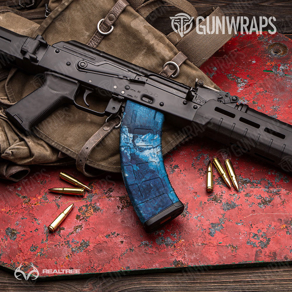 Realtree XTREME Dark Blue Gun Skin Vinyl Wrap