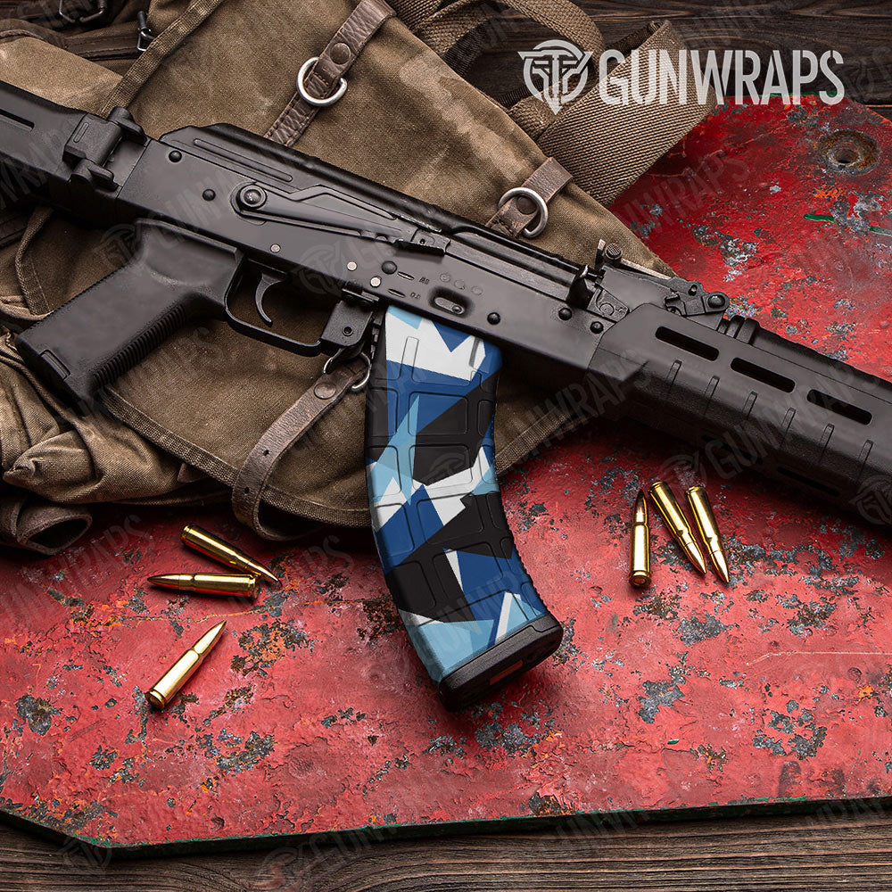 Shattered Baby Blue Gun Skin Vinyl Wrap