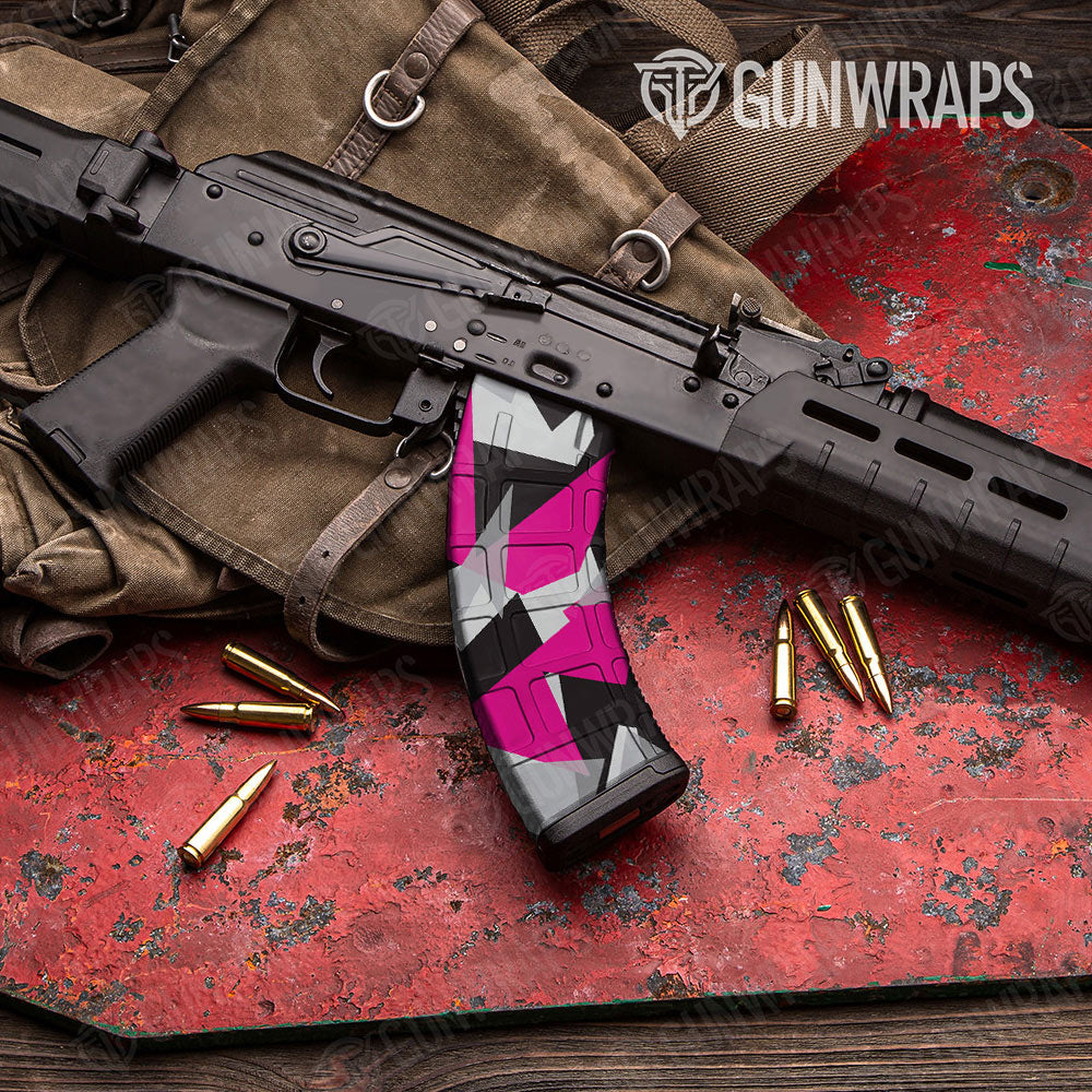 Shattered Magenta Tiger Gun Skin Vinyl Wrap