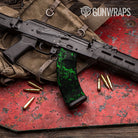 Skull Green Gun Skin Vinyl Wrap