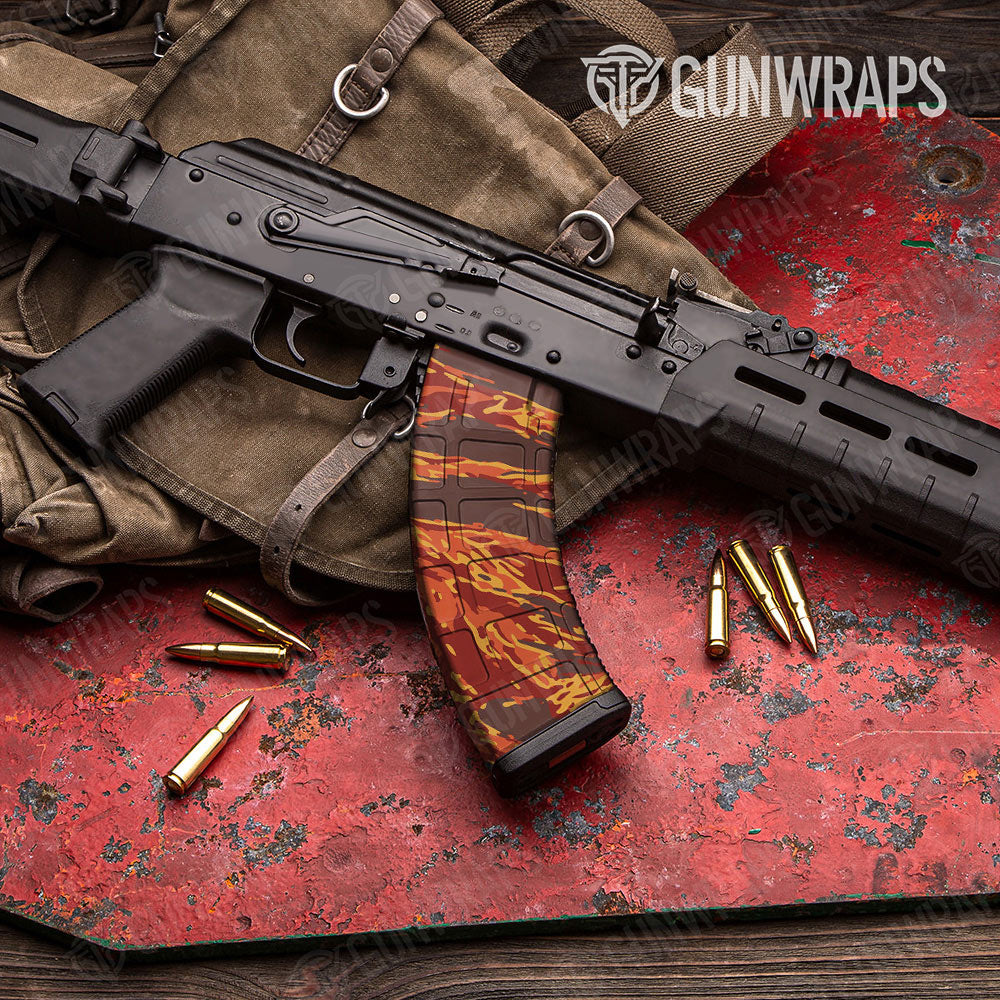 Vietnam Tiger Stripe Autumn Gun Skin Vinyl Wrap