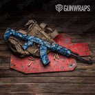 Bandana Blue And White Gun Skin Vinyl Wrap