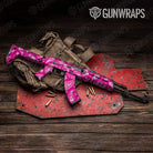 Bandana Magenta And White Gun Skin Vinyl Wrap