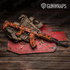 Bandana Orange And Black Gun Skin Vinyl Wrap