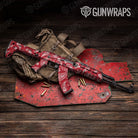 Bandana Red And White Gun Skin Vinyl Wrap